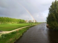 Regenboog bij de ijsbaan in Strijen - Damian de Jong