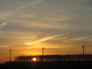 Windmolens die Strijensas al enkele jaren staan.