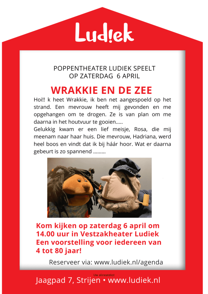 Ludiek poster Wrakkie en de zee 6 april 2024 def.