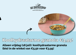 Koolhydraat verlaagde granola (bio) in de winkel van De Notenshop!