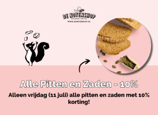 Deze vrijdag 11 juli: 10% korting op alle Pitten & Zaden