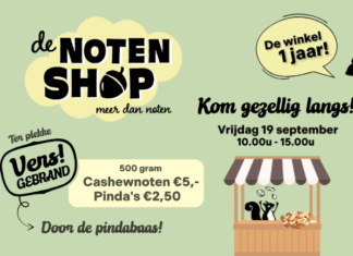 De Notenshop viert 1 jaar winkelplezier!