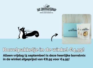 Start jouw weekend goed met dit borrelpakketje van De Notenshop!