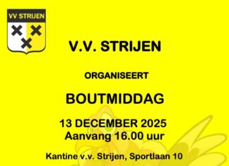 V.V. Strijen organiseert Boutmiddag op 13 december