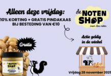 10% korting op alles in de fysieke winkel van De Notenshop!