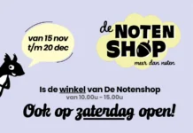De winkel van De Notenshop extra open op zaterdag!