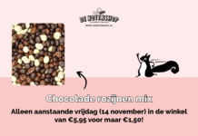 Chocolade rozijnen mix: alleen vrijdag voor €1,50!