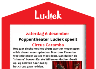 Poppentheater Ludiek speelt ‘Circus Caramba’ op 6 december