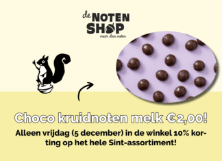 Extra Sinterklaasvoordeel bij De Notenshop vandaag in Strijen!